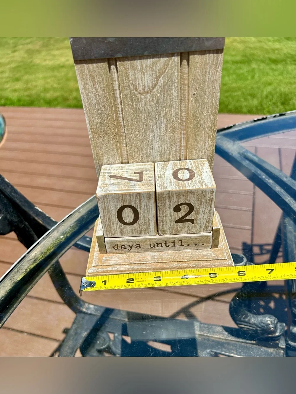 Demdaco Wooden Tabletop Block Calendar EUC